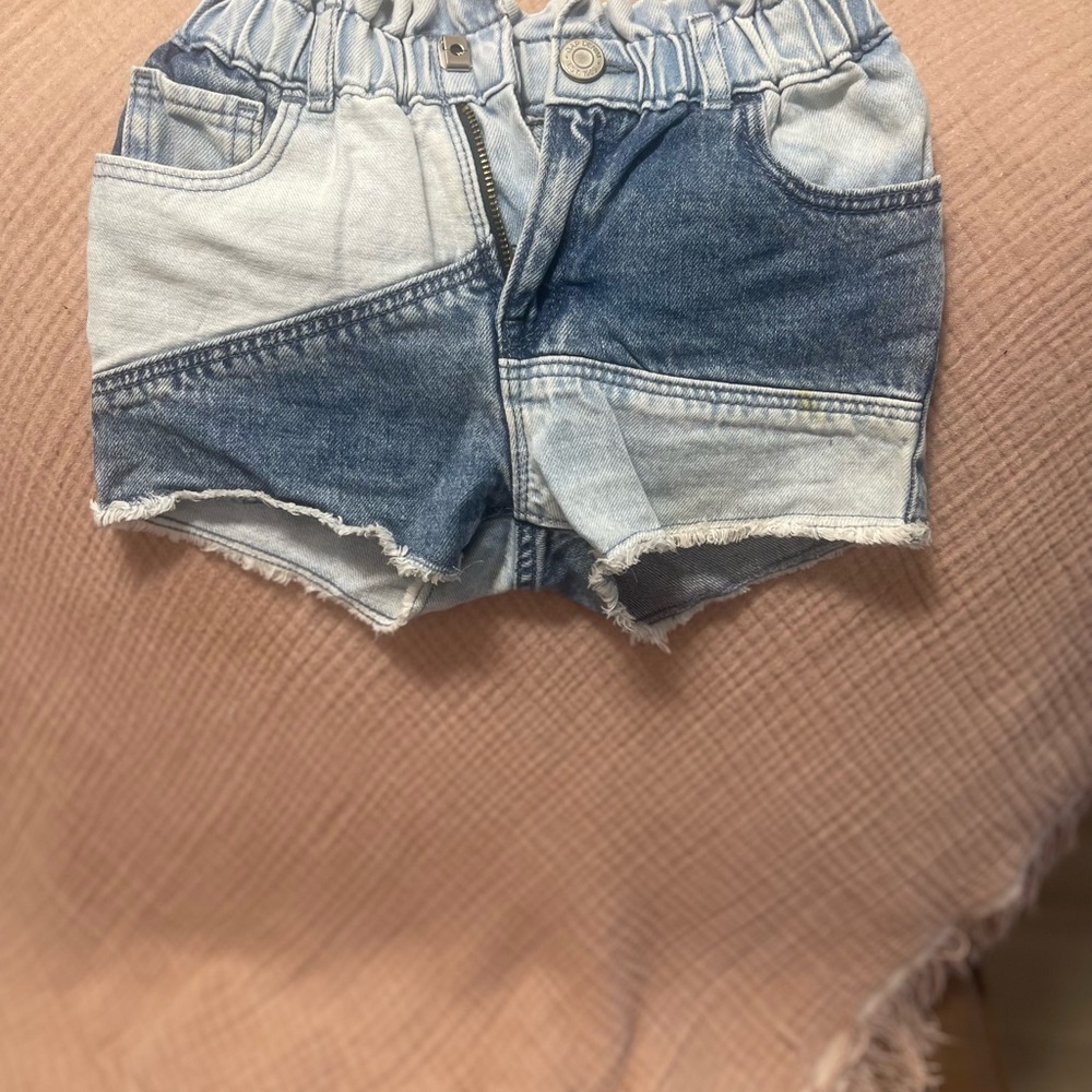 GAP Kids Two-Tone Denim Shorts - Blue and White